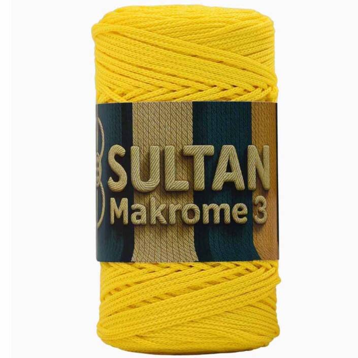 NO:3 Polyester Makrome ( 100 Gram ) 58 Koyu Sarı - 1
