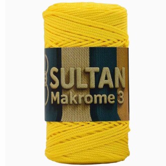 NO:3 Polyester Makrome ( 100 Gram ) 58 Koyu Sarı - Sultan