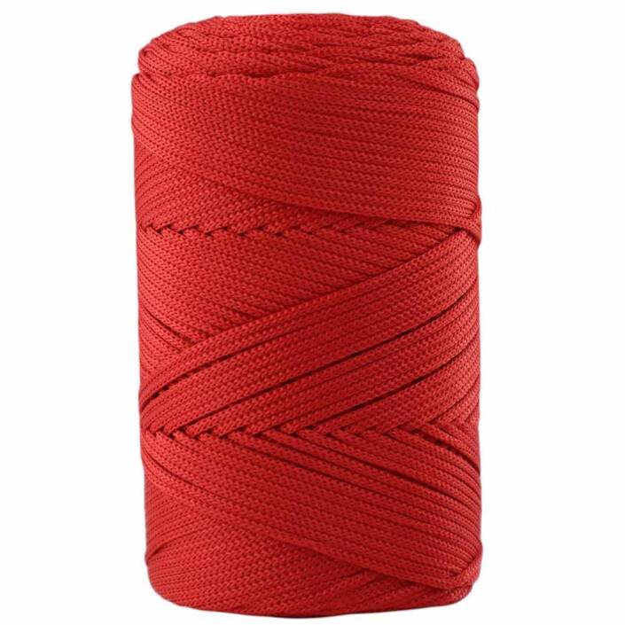 NO:4 Polyester Makrome İpi ( 200 Gr ) 100Kırmızı - 2