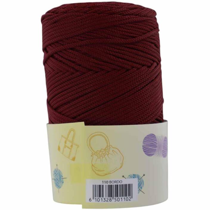 NO:4 Polyester Makrome İpi ( 200 Gr ) 110 Bordo - 2