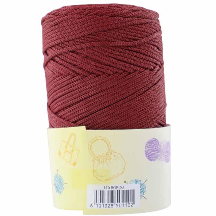 NO:4 Polyester Makrome İpi ( 200 Gr ) 110 Bordo - 1