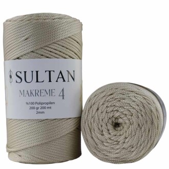 NO:4 Polyester Makrome İpi ( 200 Gr ) 16 Ekru - 2
