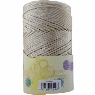 NO:4 Polyester Makrome İpi ( 200 Gr ) 16 Ekru - 3