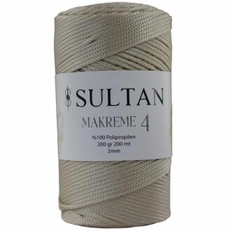 NO:4 Polyester Makrome İpi ( 200 Gr ) 16 Ekru - Orivyum
