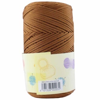 NO:4 Polyester Makrome İpi ( 200 Gr ) 203 Karamel - 2