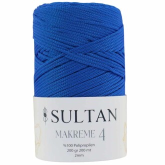 NO:4 Polyester Makrome İpi ( 200 Gr ) 240 Saks Mavisi - Orivyum