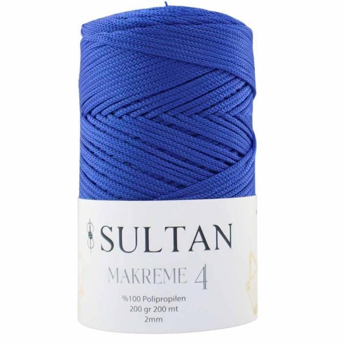 NO:4 Polyester Makrome İpi ( 200 Gr ) 252 Saks Mavisi - 1