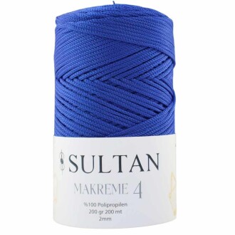 NO:4 Polyester Makrome İpi ( 200 Gr ) 252 Saks Mavisi - Orivyum