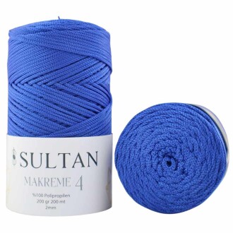NO:4 Polyester Makrome İpi ( 200 Gr ) 252 Saks Mavisi - 2
