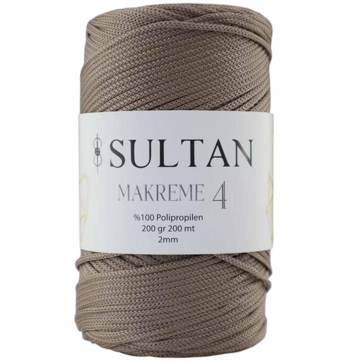 NO:4 Polyester Makrome İpi ( 200 Gr ) 40 Vizon - 1