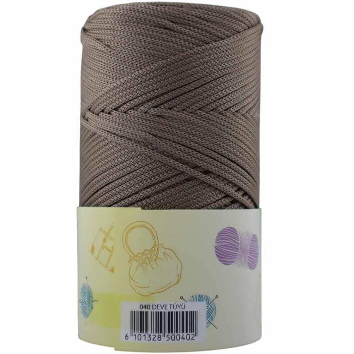 NO:4 Polyester Makrome İpi ( 200 Gr ) 40 Vizon - 2