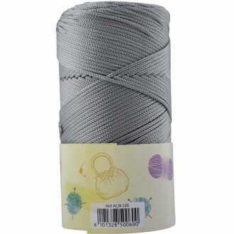 NO:4 Polyester Makrome İpi ( 200 Gr ) 64 Koyu Gri - 2