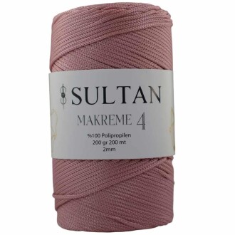 NO:4 Polyester Makrome İpi ( 200 Gr ) 70 Pudra - 1