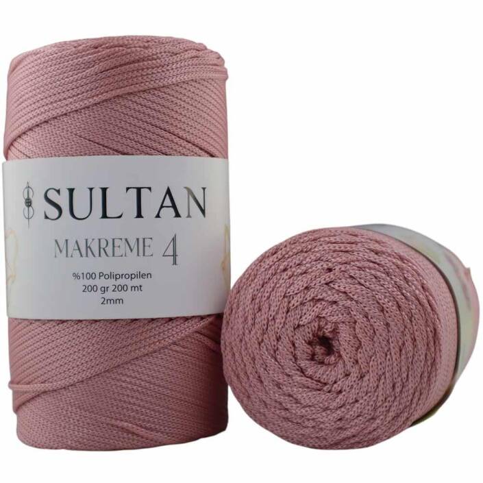 NO:4 Polyester Makrome İpi ( 200 Gr ) 70 Pudra - 2