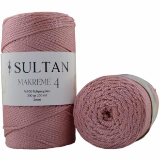 NO:4 Polyester Makrome İpi ( 200 Gr ) 70 Pudra - 2