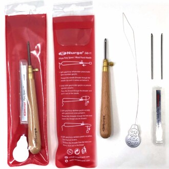 Nurge Punch Iğnesi Seti ( 3 Iğneli Ahşap Saplı ) - Nurge