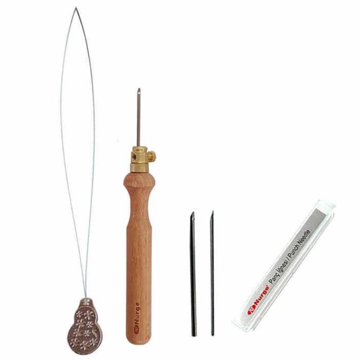 Nurge Punch Iğnesi Seti ( 3 Iğneli Ahşap Saplı ) - 1