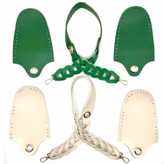 Örgü Askılı Deri Çanta Seti - 6