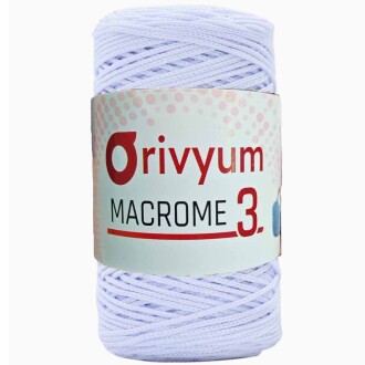 Orivyum NO:3 Polyester Makrome İpi 05 Optik Beyaz - Orivyum