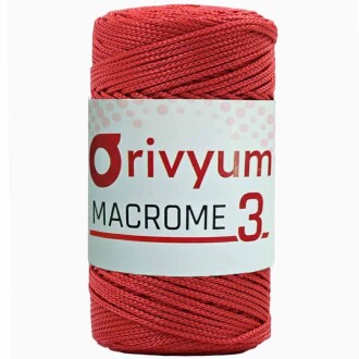 Orivyum NO:3 Polyester Makrome İpi 100 Kırmızı - Orivyum