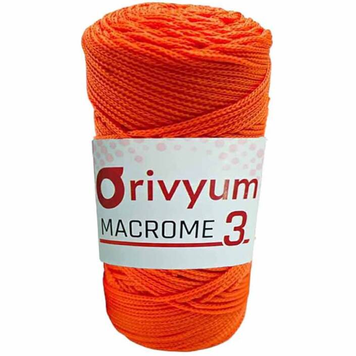 Orivyum NO:3 Polyester Makrome İpi 120 Turuncu - 1