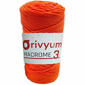 Orivyum NO:3 Polyester Makrome İpi 120 Turuncu - Orivyum
