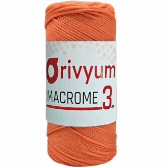 Orivyum NO:3 Polyester Makrome İpi 125 Turuncu - Orivyum
