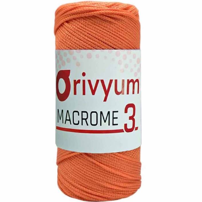 Orivyum NO:3 Polyester Makrome İpi 125 Turuncu - 1