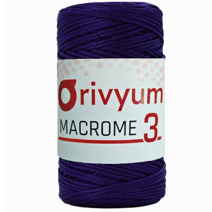 Orivyum NO:3 Polyester Makrome İpi 142 Mor - 1