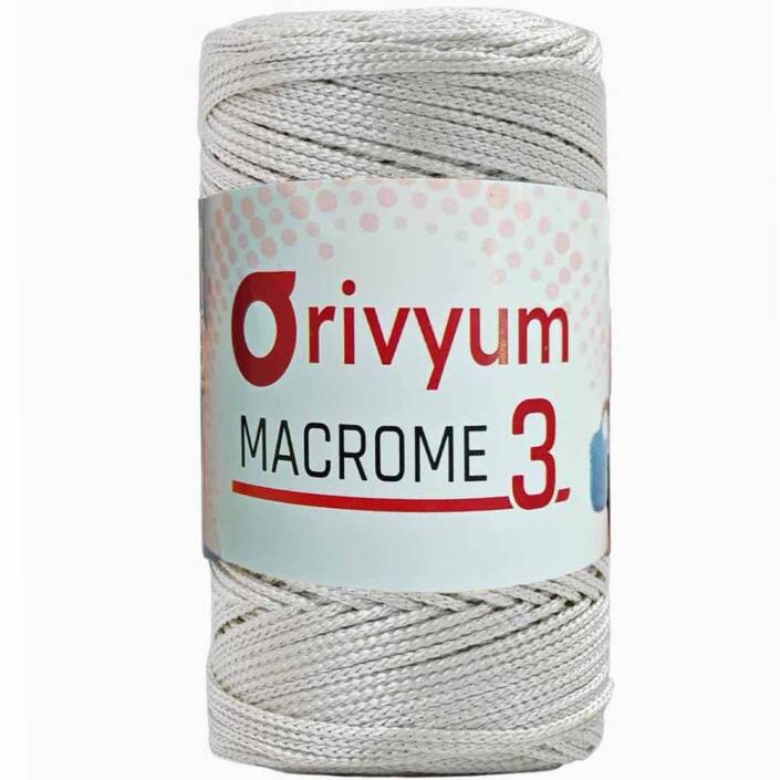 Orivyum NO:3 Polyester Makrome İpi 16 Krem - 1