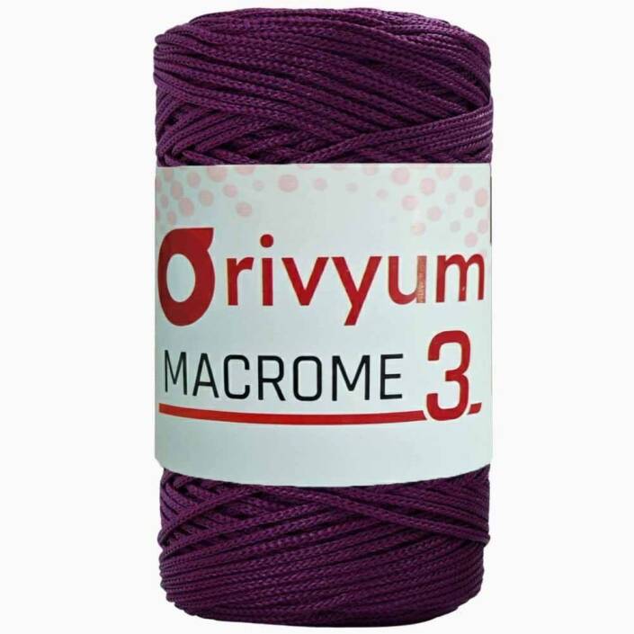 Orivyum NO:3 Polyester Makrome İpi 160 Mürdüm - 1