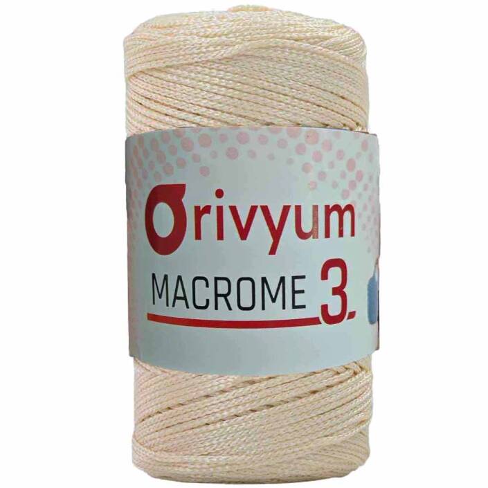 Orivyum NO:3 Polyester Makrome İpi 17 Ekru - 1