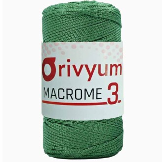 Orivyum NO:3 Polyester Makrome İpi 172 Çimen Yeşil - Orivyum