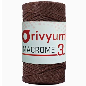 Orivyum NO:3 Polyester Makrome İpi 200 Karamel - Orivyum