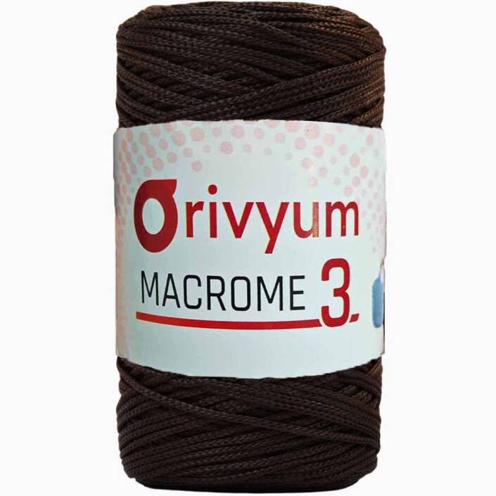 Orivyum NO:3 Polyester Makrome İpi 210 Acı Kahve - 1
