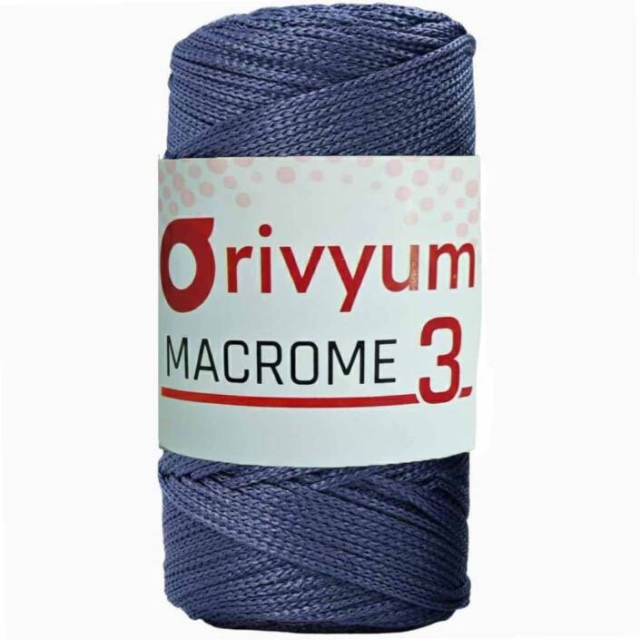 Orivyum NO:3 Polyester Makrome İpi 235 Kot Mavi - 1