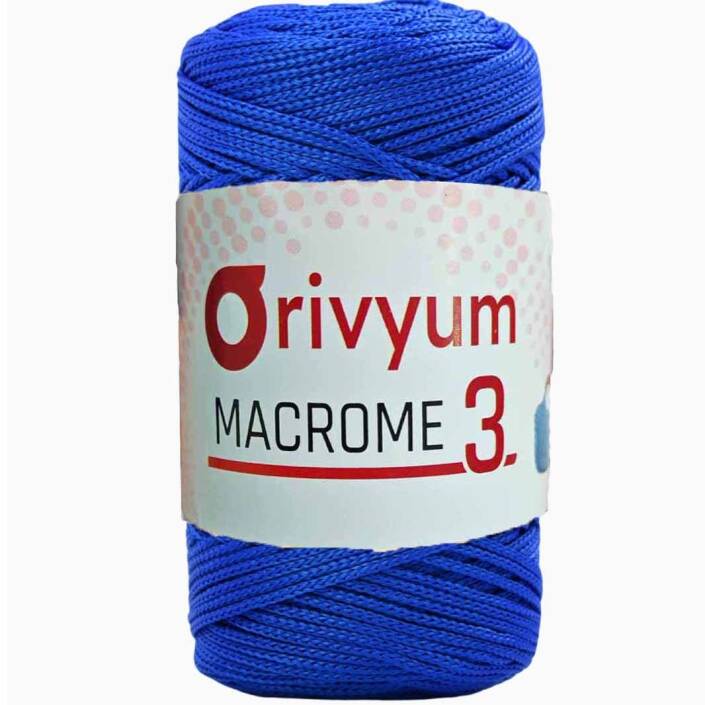 Orivyum NO:3 Polyester Makrome İpi 240 Saks Mavisi - 1