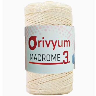Orivyum NO:3 Polyester Makrome İpi 28 Koyu Krem - Orivyum