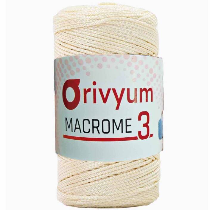 Orivyum NO:3 Polyester Makrome İpi 28 Koyu Krem - 1