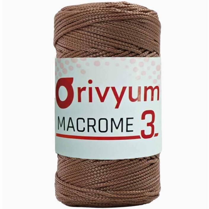 Orivyum NO:3 Polyester Makrome İpi 38 Kahve - 1