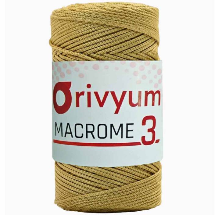 Orivyum NO:3 Polyester Makrome İpi 50 Altın - 1