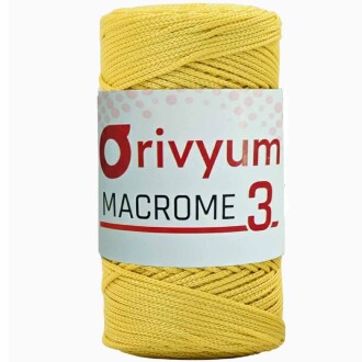 Orivyum NO:3 Polyester Makrome İpi 55 Sarı - Orivyum