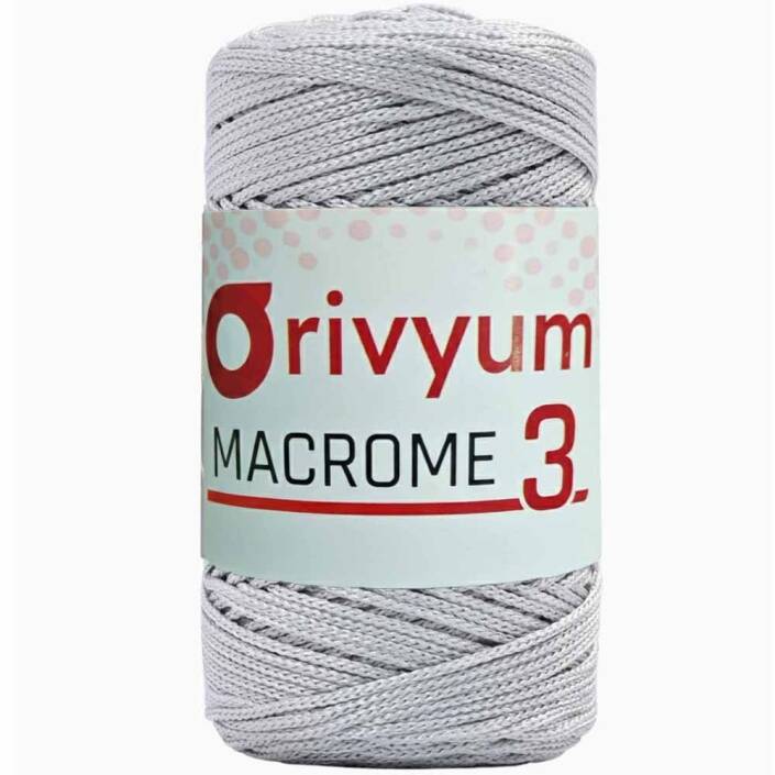 Orivyum NO:3 Polyester Makrome İpi 60 Açık Gri - 1