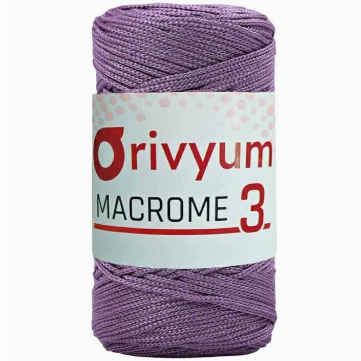 Orivyum NO:3 Polyester Makrome İpi 77 Açık mürdüm - 1