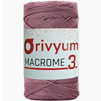 Orivyum NO:3 Polyester Makrome İpi 90 Gül Kurusu - Orivyum