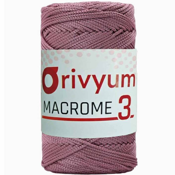 Orivyum NO:3 Polyester Makrome İpi 90 Gül Kurusu - 1