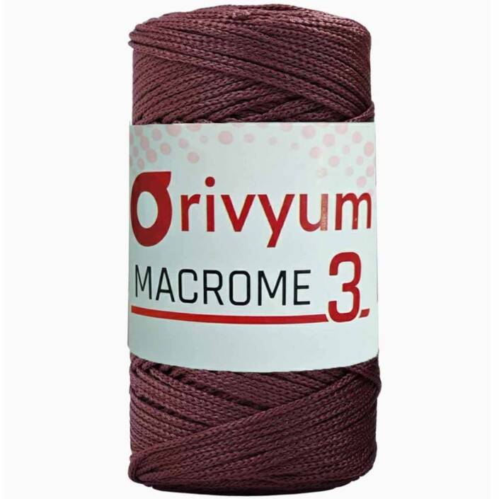 Orivyum NO:3 Polyester Makrome İpi 96 Koyu Gül - 1