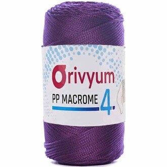 Orivyum NO:4 Polyester Makrome İpi 160 Mürdüm ( 200 Gram ) - Orivyum