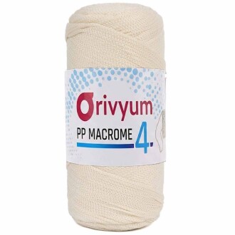 Orivyum NO:4 Polyester Makrome İpi 17 Ekru ( 200 Gram ) - Orivyum