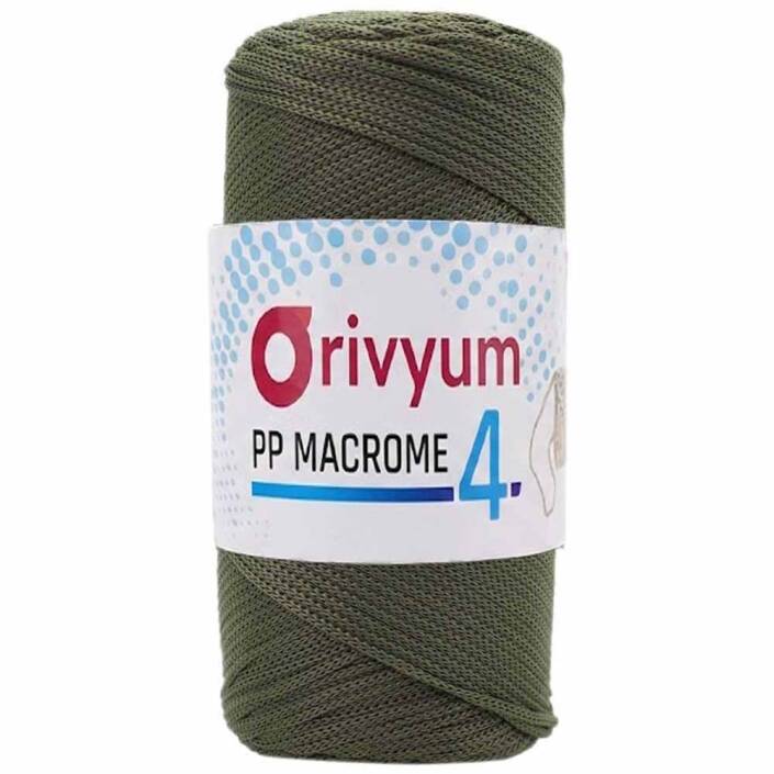 Orivyum NO:4 Polyester Makrome İpi 193 Haki ( 200 Gram ) - 1